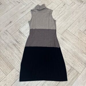 INC International Concepts Gray and Black Midi Dress